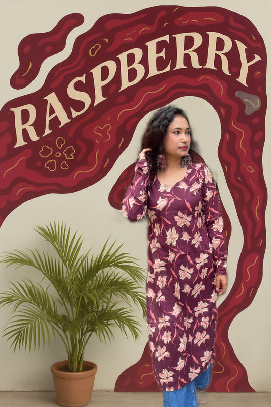 Raspberry Long Kurti