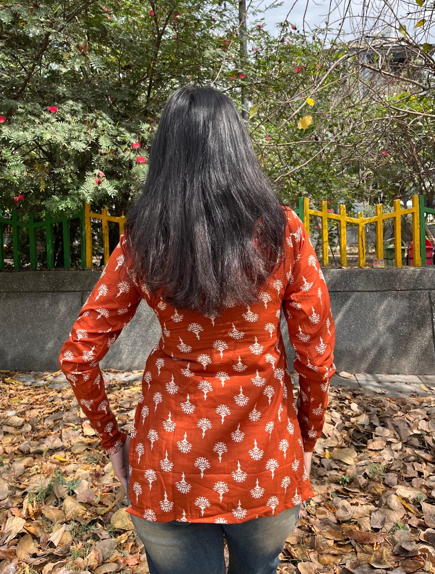 Rusty Straight Short Kurti
