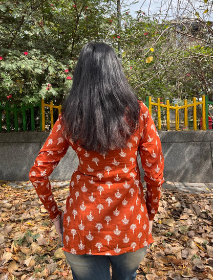 Rusty Straight Short Kurti