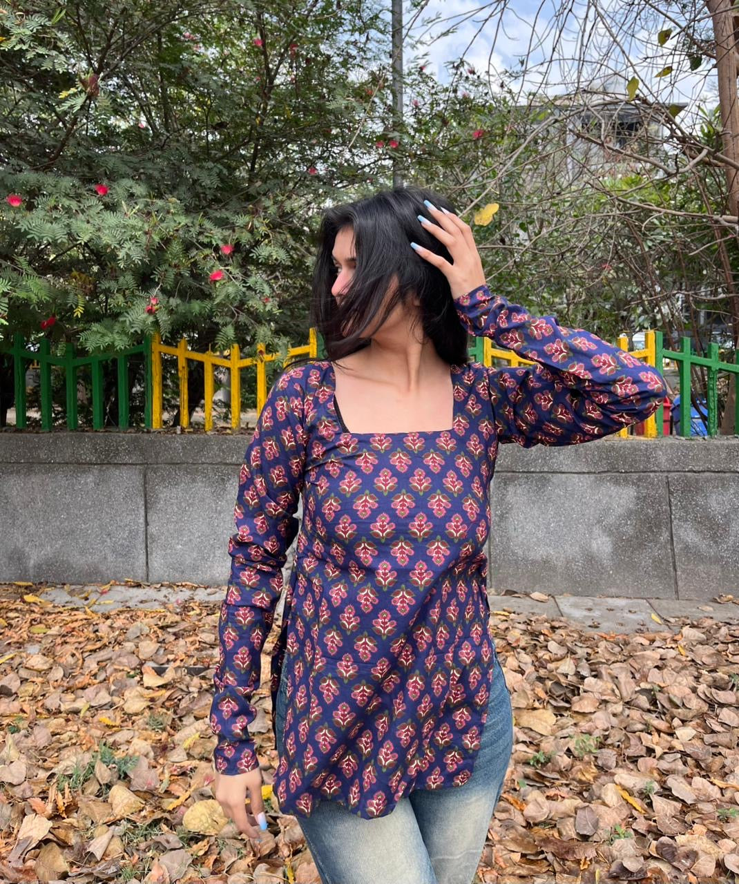 Floraya Straight Short Kurti