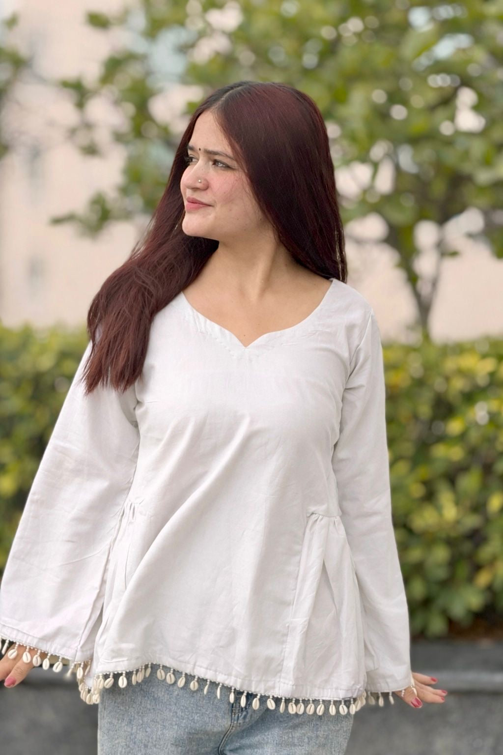 Whitelily peplum kurti