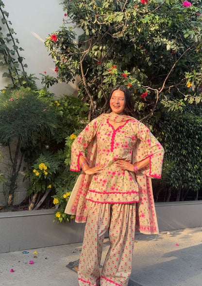 Sitara Farshi Set ( Slight different print )