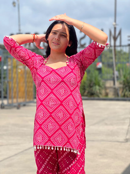 Pink Sharara Set ( Without Dupatta)