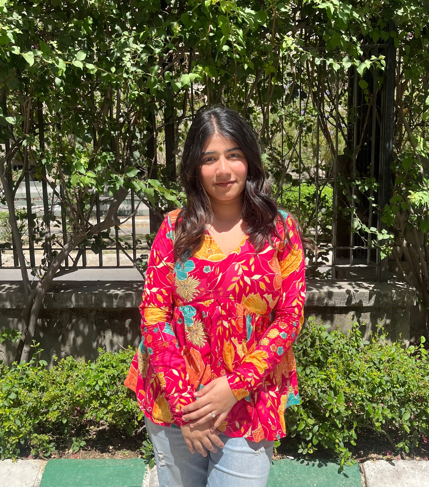 Pink mellow short kurti