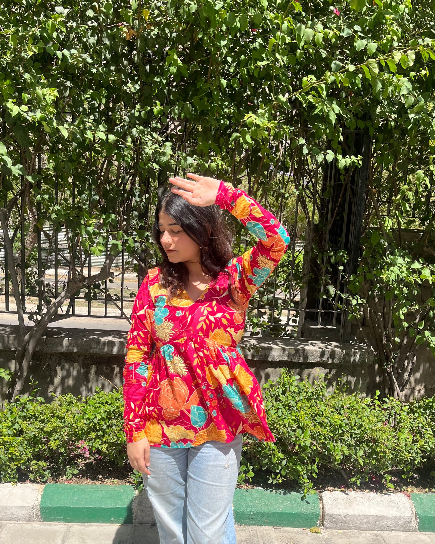 Pink mellow short kurti