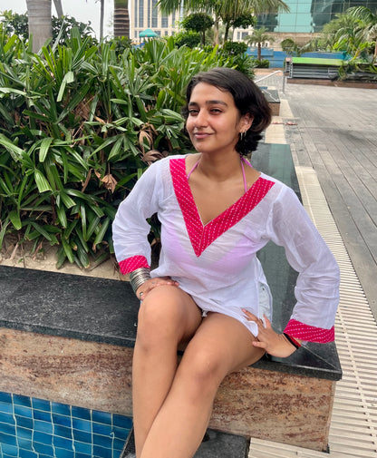 White Sheer Short Kurti