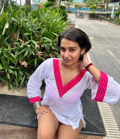 White Sheer Short Kurti