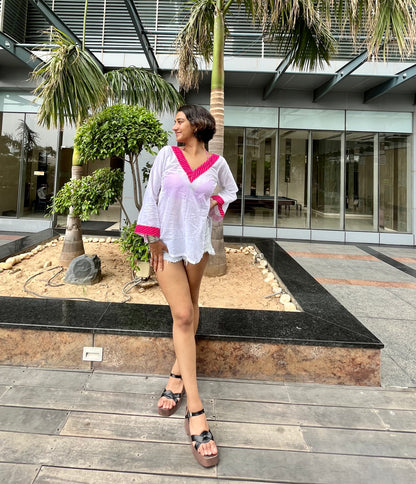 White Sheer Short Kurti