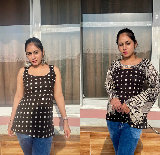 Nikta Convertible Corset Back Kurti