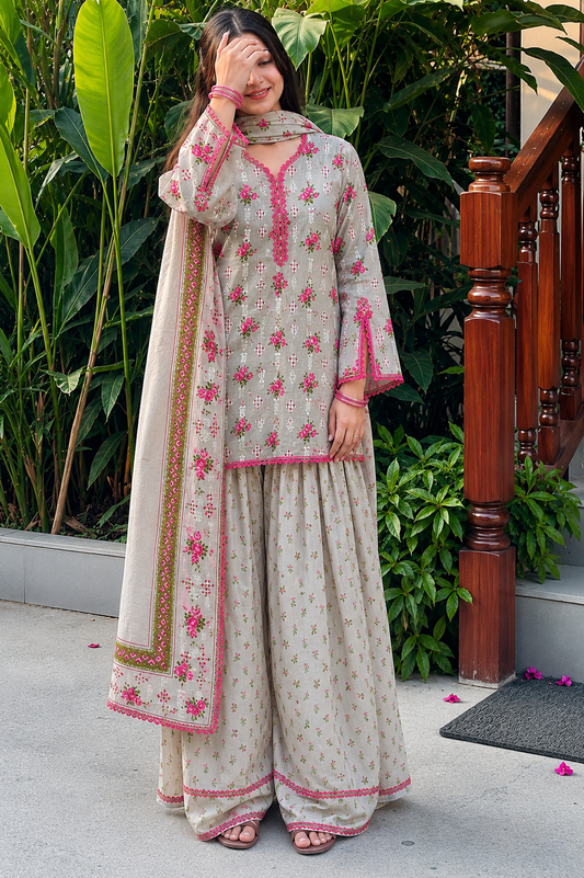 Sitara Farshi Set ( Slight different print )