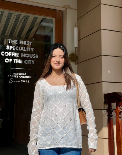 Aina Backless Straight Short Kurti