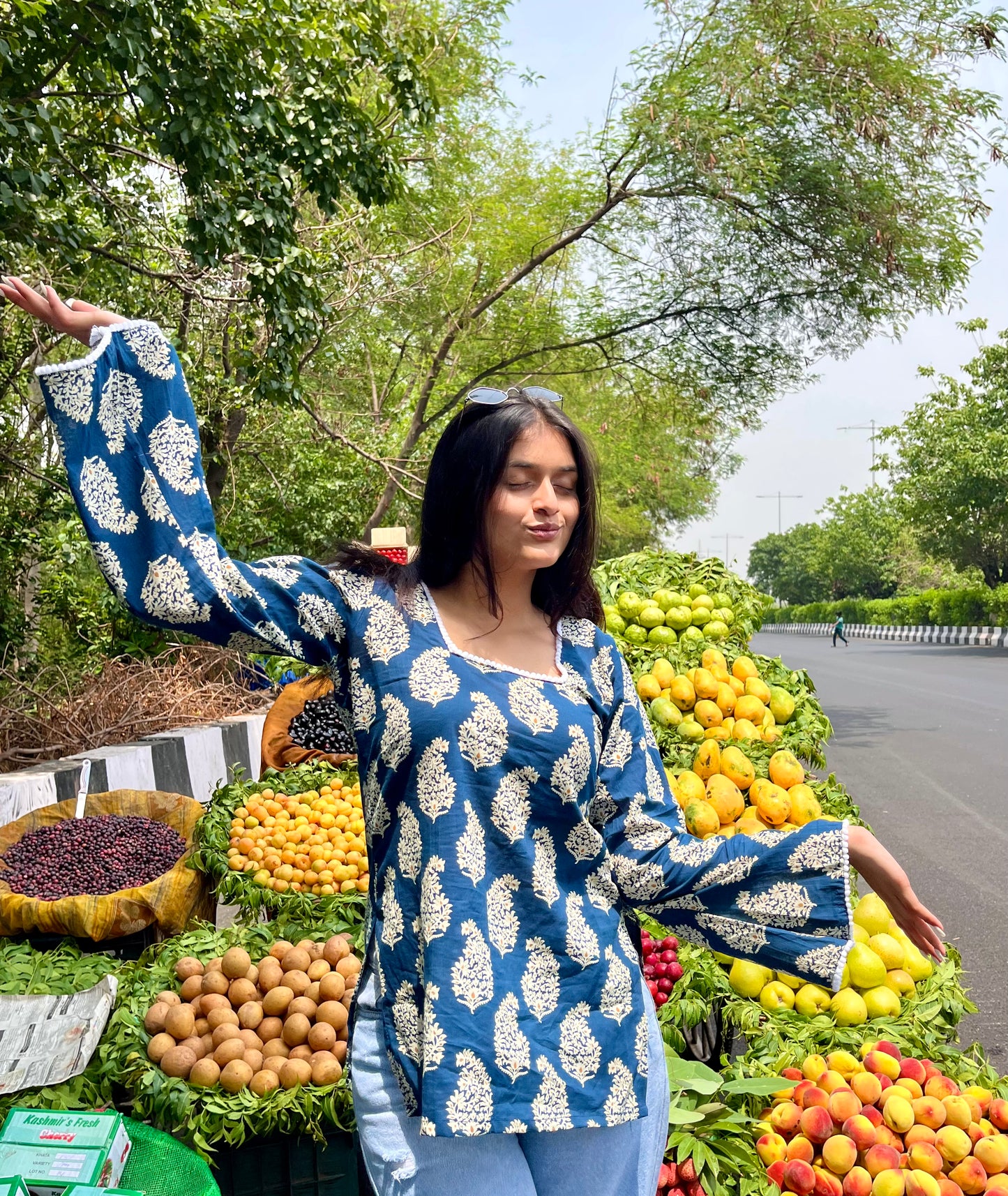 Blueberry Straight Short Kurti