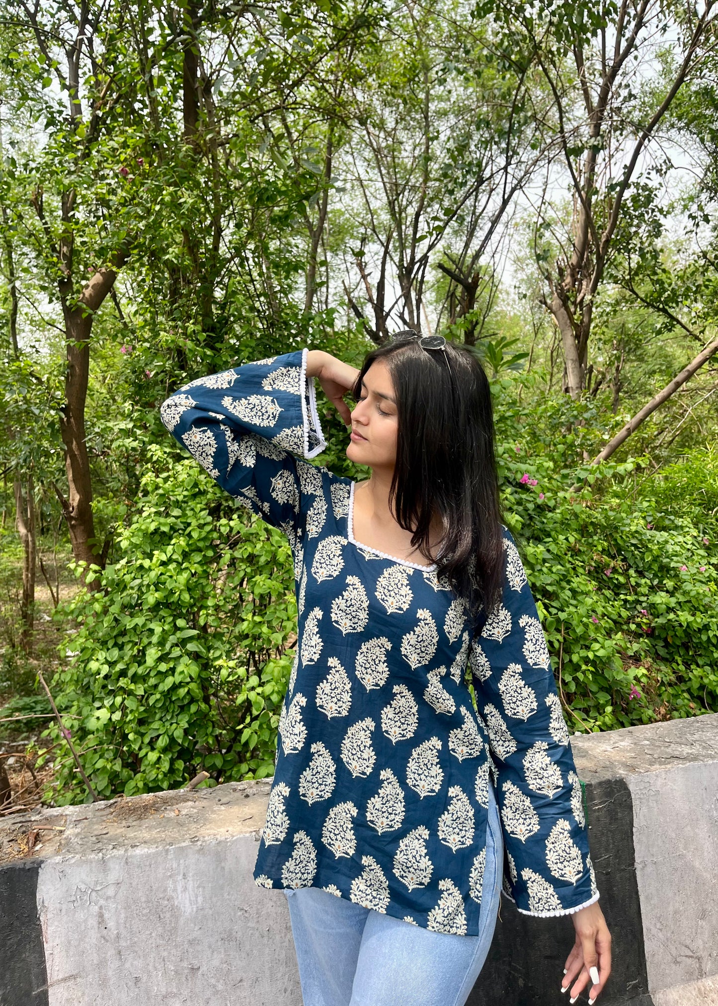 Blueberry Straight Short Kurti