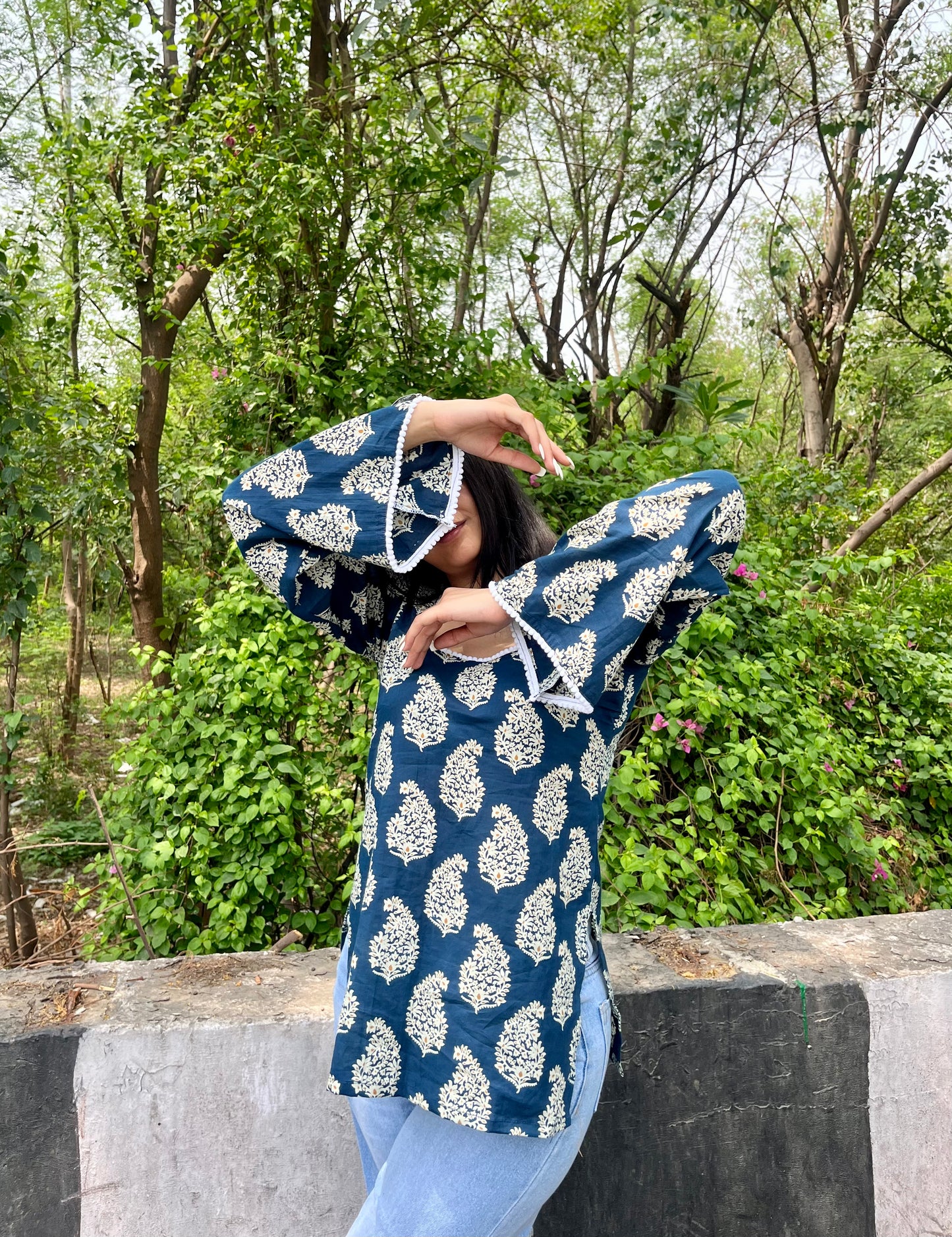 Blueberry Straight Short Kurti