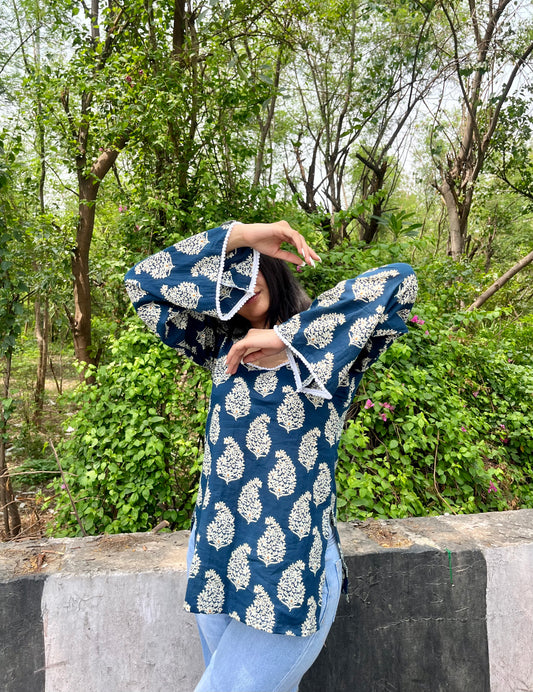 Blueberry Straight Short Kurti