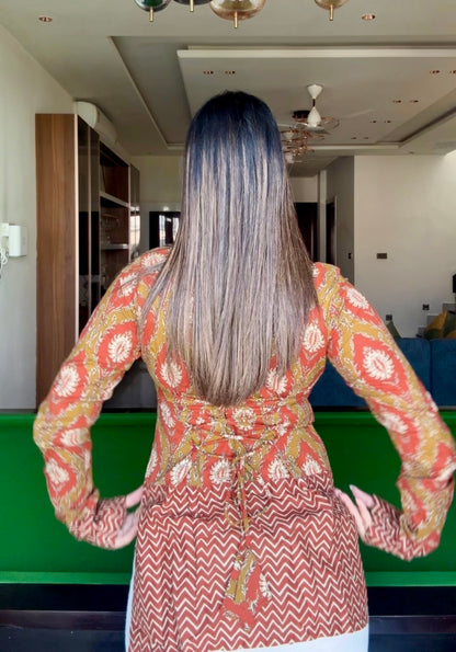 Kesarika Corset Back Straight Kurti