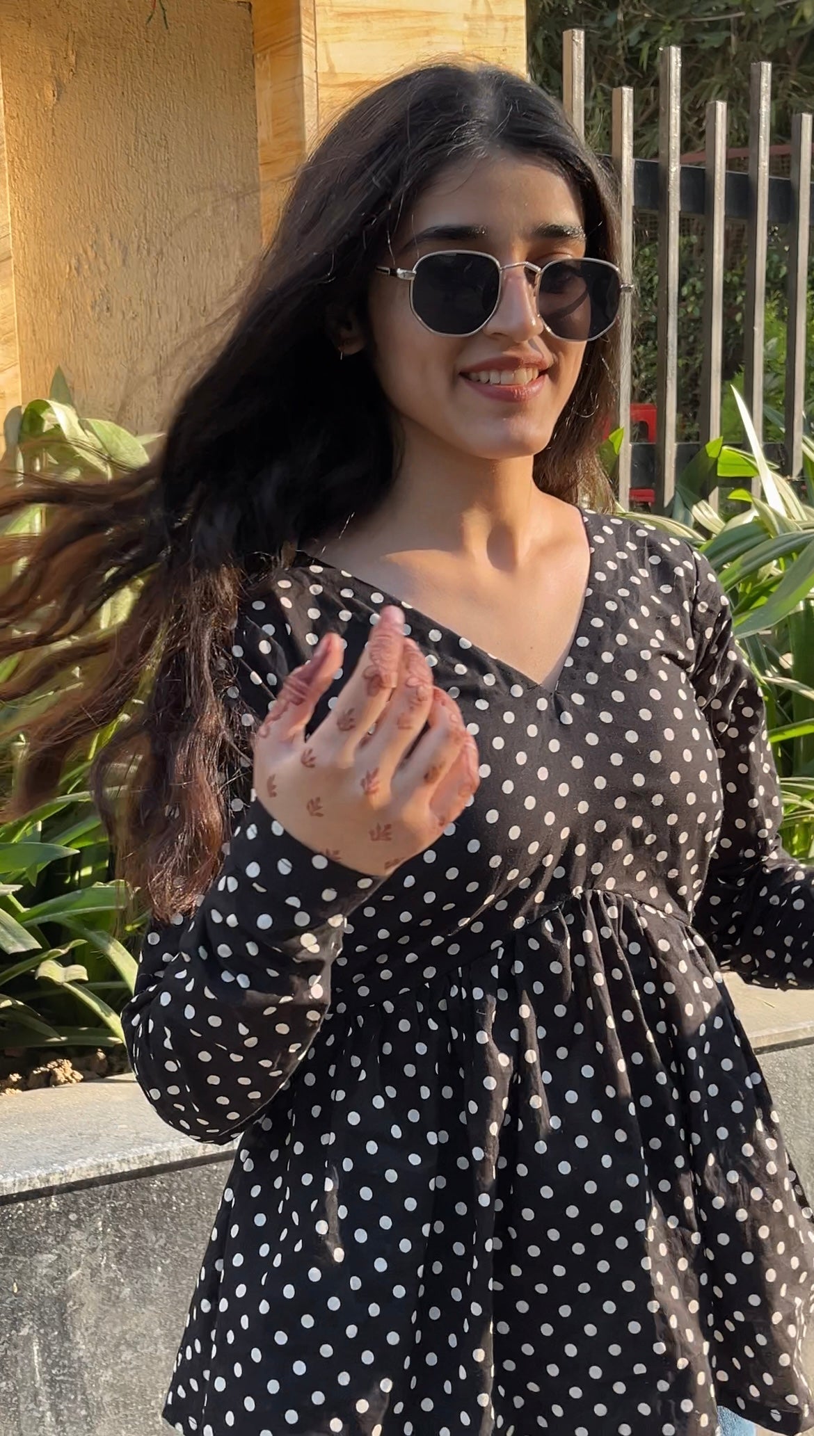 Polka Dot Short Kurti Top