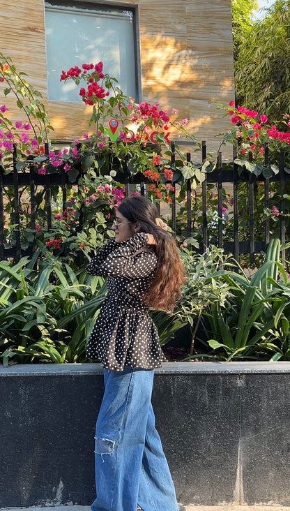 Polka Dot Short Kurti Top