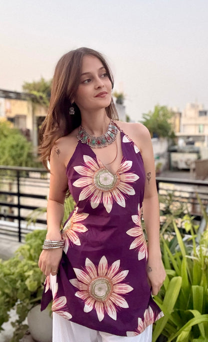 Gul Halter Neck Kurti