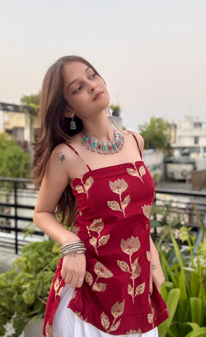 Aarzu Backless Short Kurti