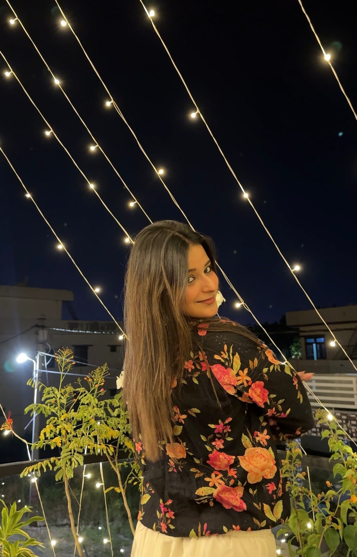 Black Floral Hakoba Shrug