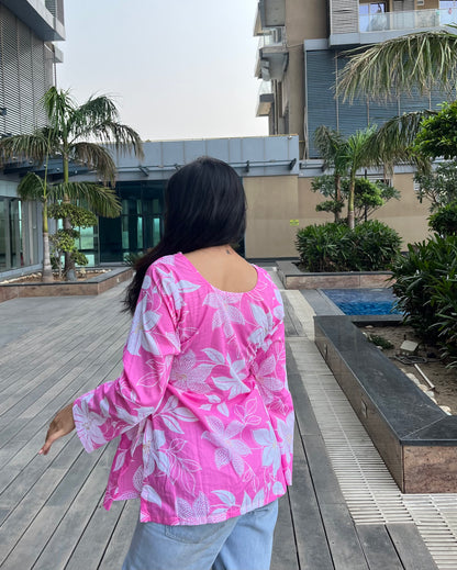 Cherry Blossom Straight Short Kurti