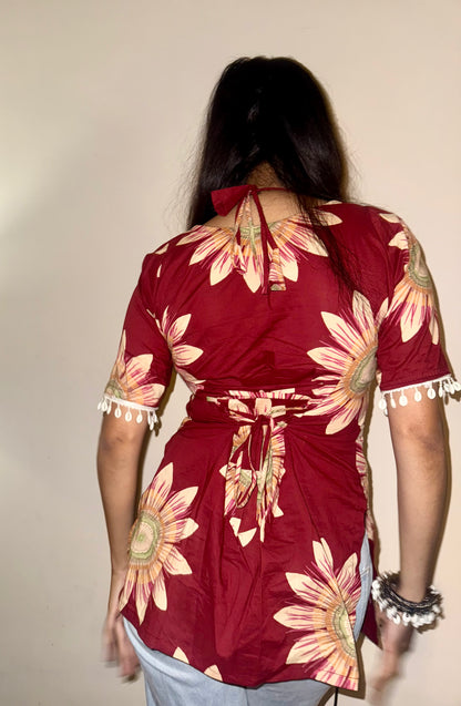 Desi Girl Corset Back Short Kurti