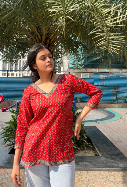 Rimjhim Straight Short Kurti