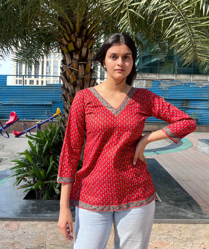 Rimjhim Straight Short Kurti