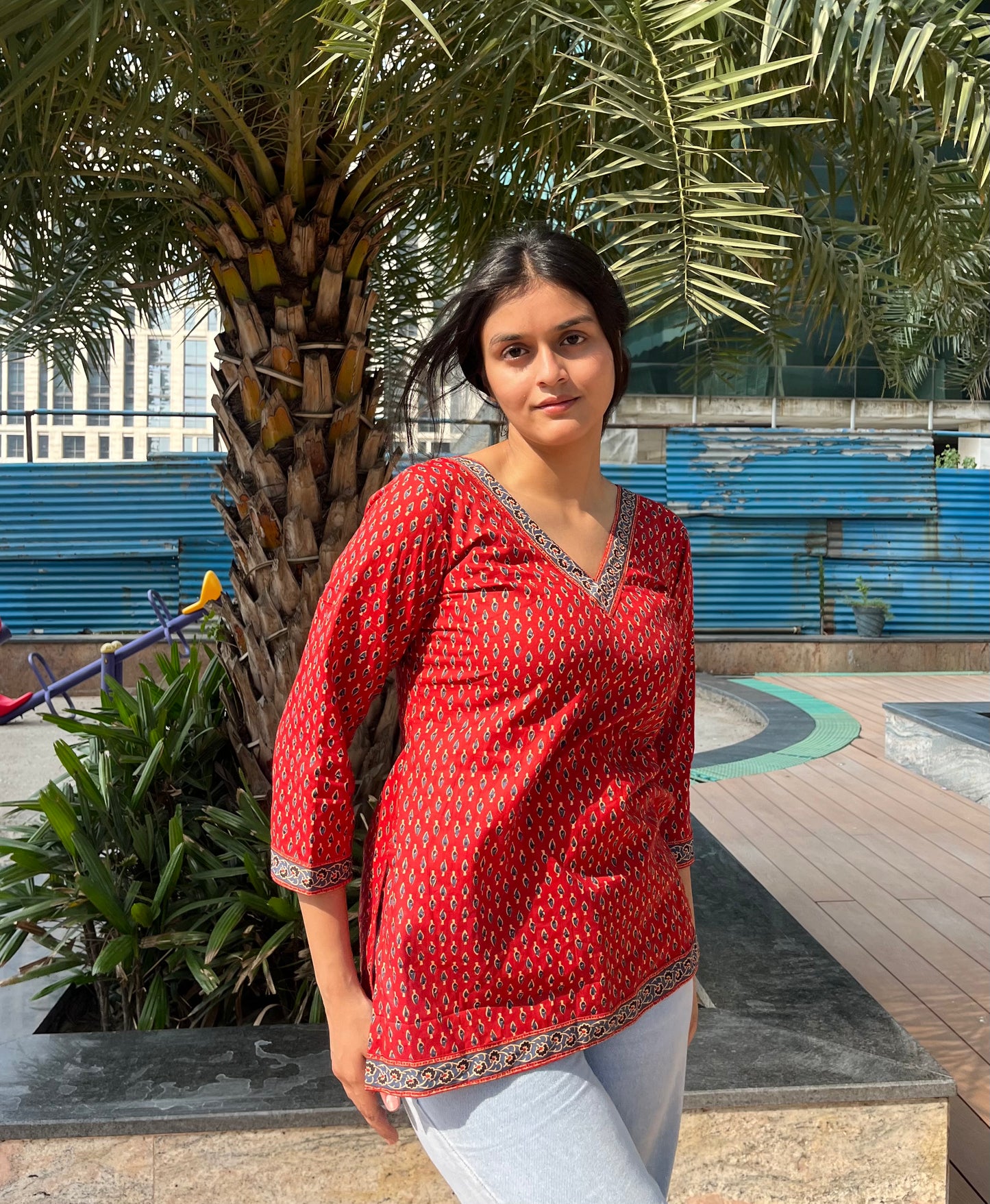 Rimjhim Straight Short Kurti