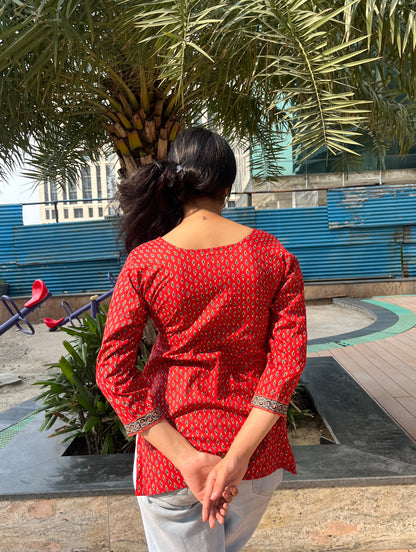 Rimjhim Straight Short Kurti