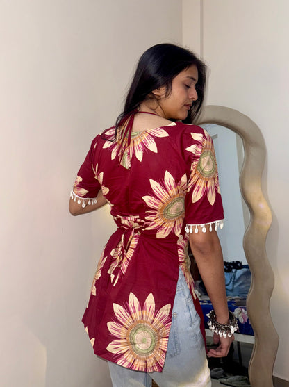 Desi Girl Corset Back Short Kurti