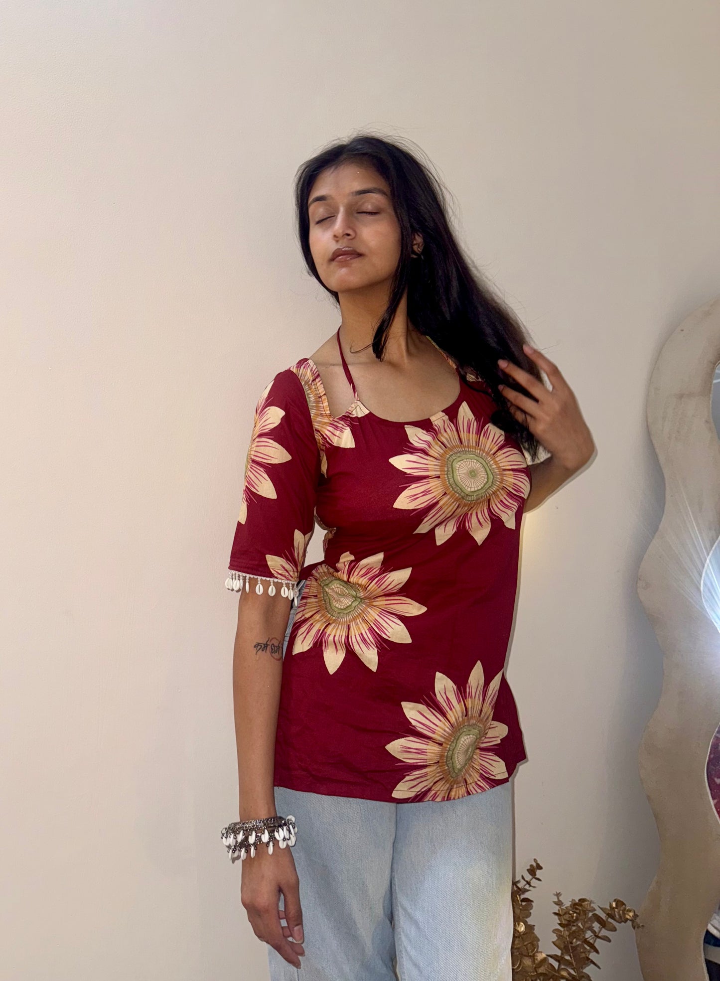 Desi Girl Corset Back Short Kurti