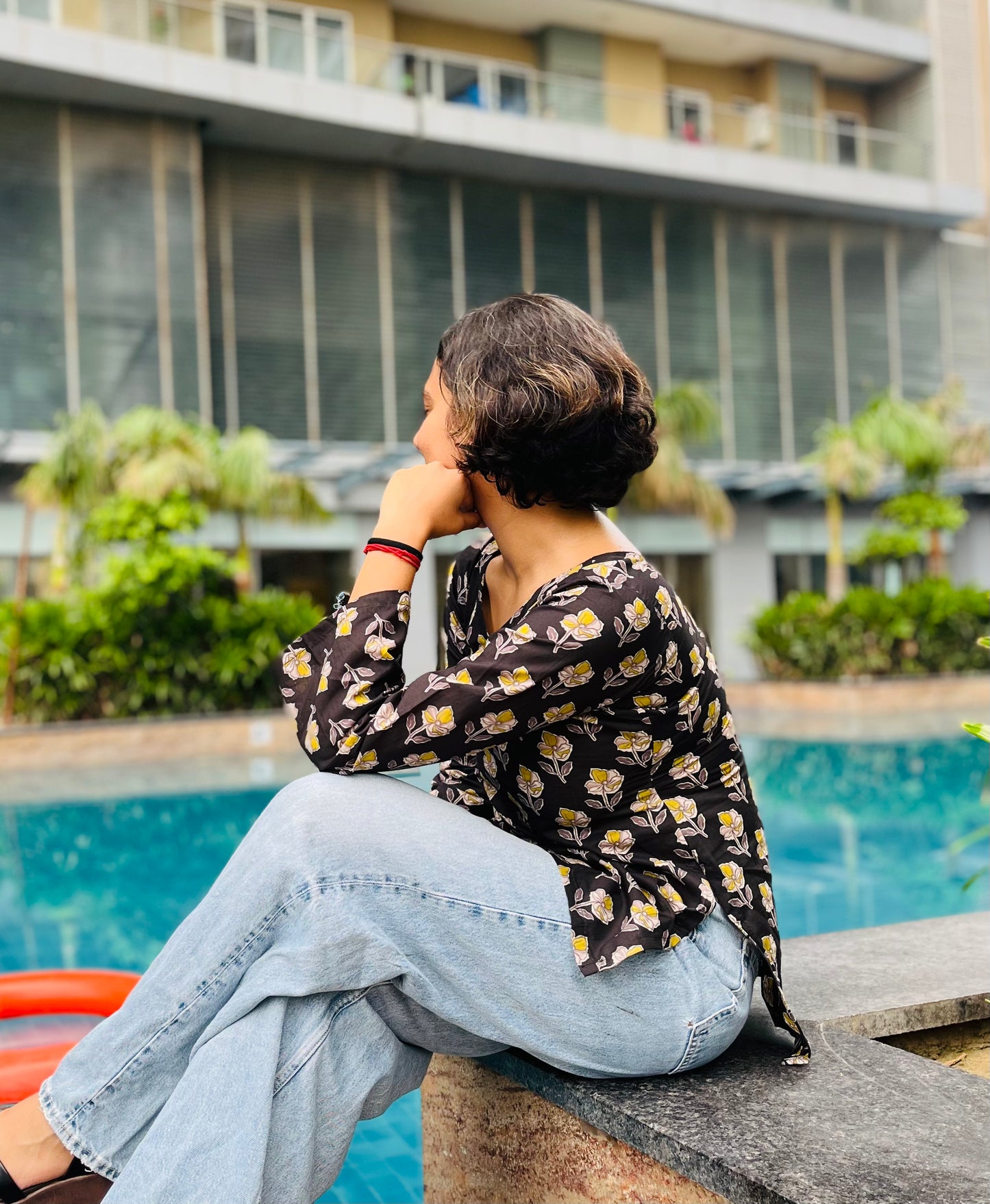 Black Forest Straight Short Kurti