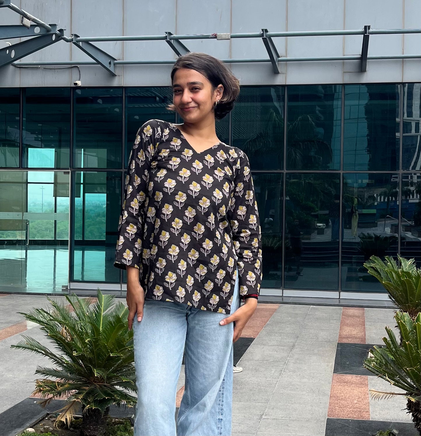 Black Forest Straight Short Kurti