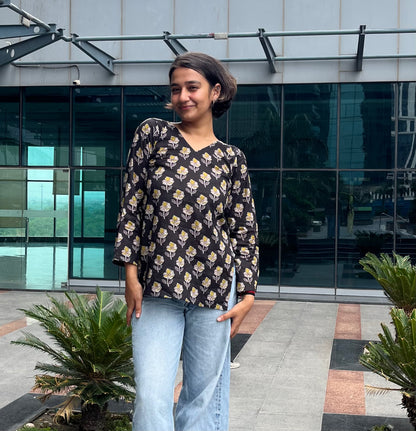 Black Forest Straight Short Kurti