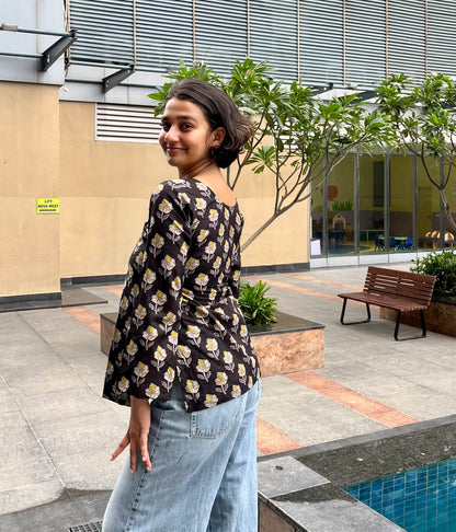 Black Forest Straight Short Kurti