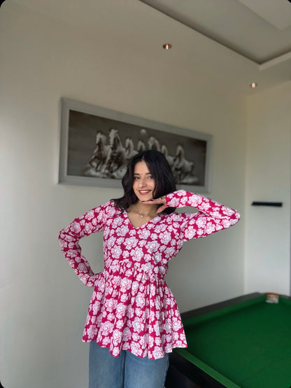 Pink Candy Short Kurti Top