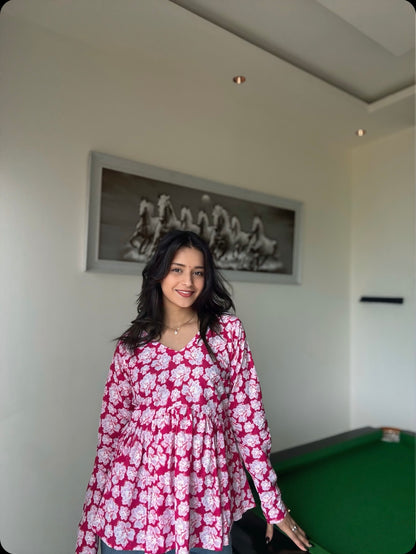 Pink Candy Short Kurti Top