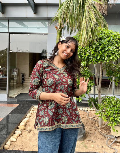 Truffle Straight Short Kurti