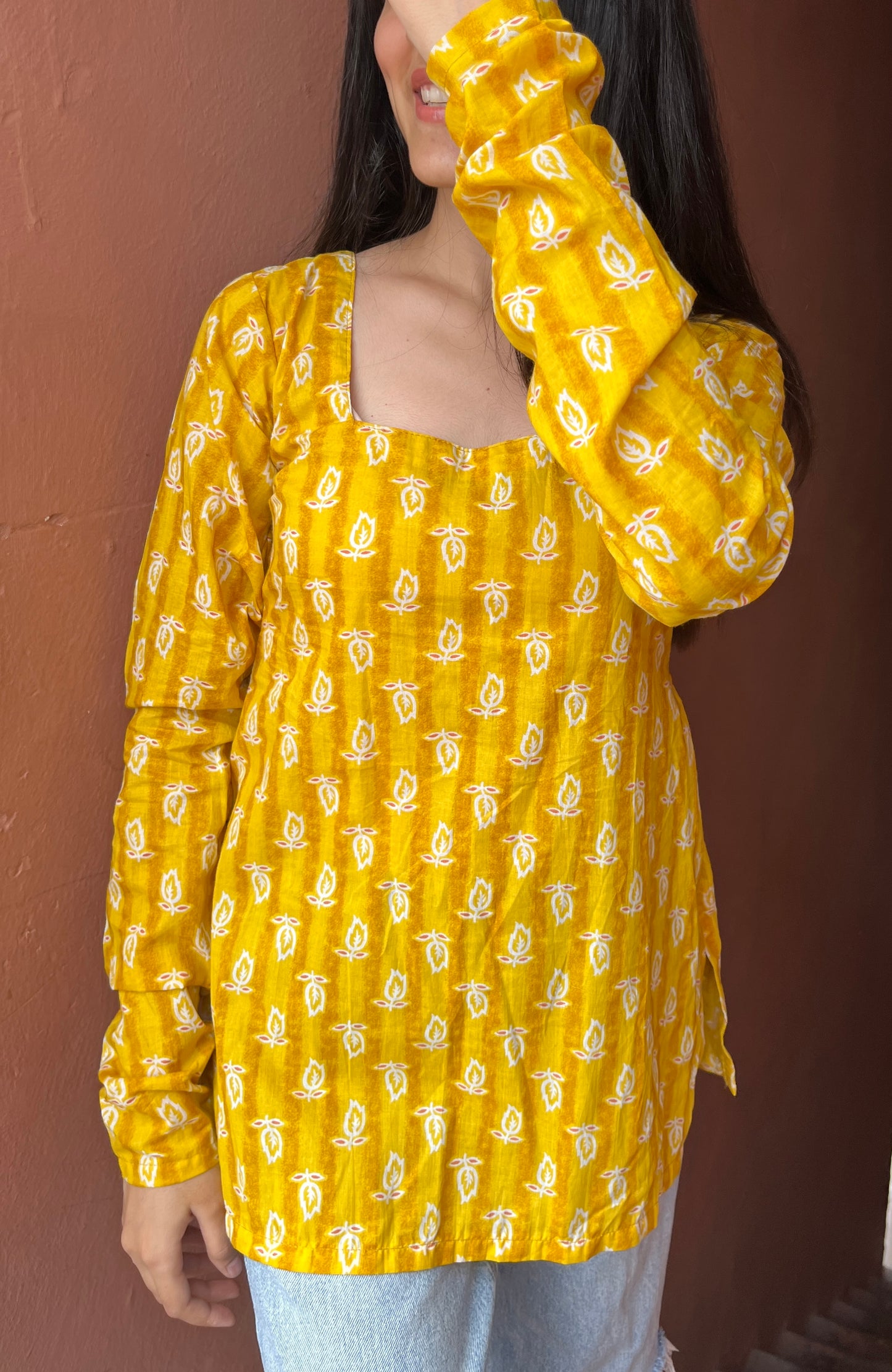 Yellow Magic Straight Short Kurti