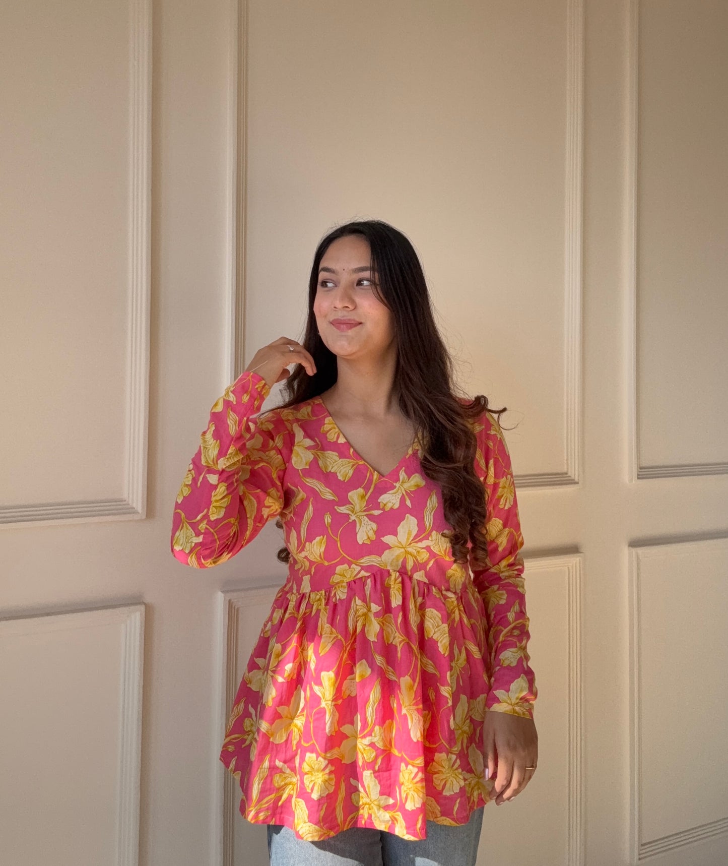 Flamingo Peplum Short Kurti Top