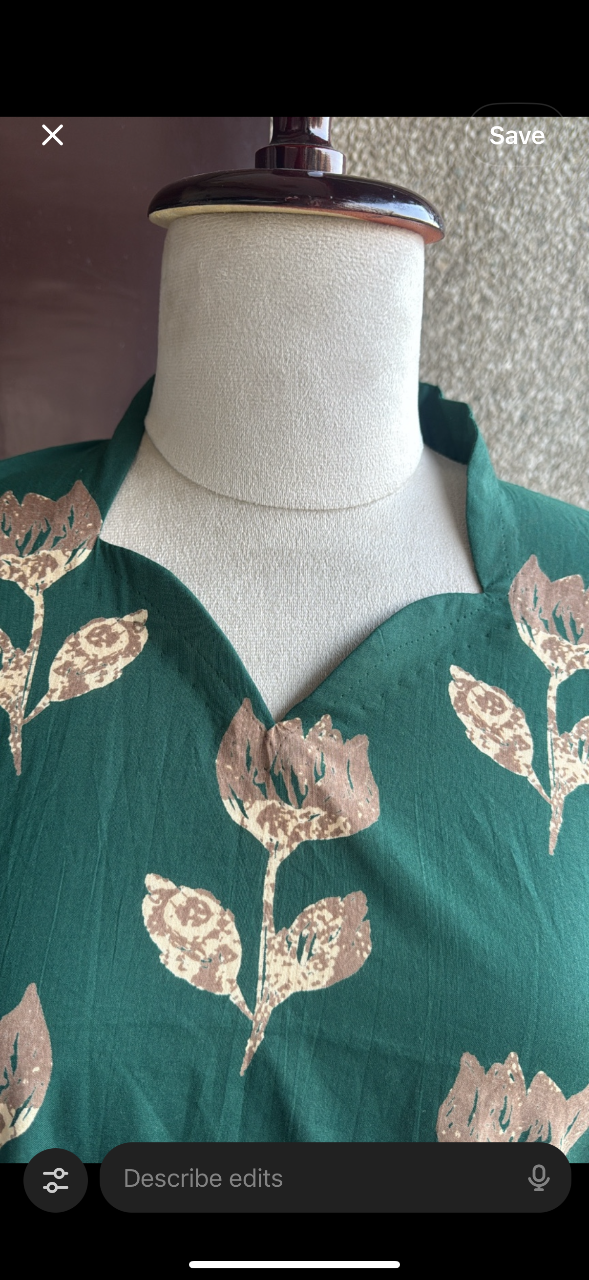 Green Lotus Long Kurti