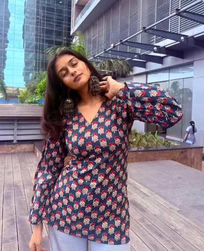 Aria Corset Back Straight Short Kurti