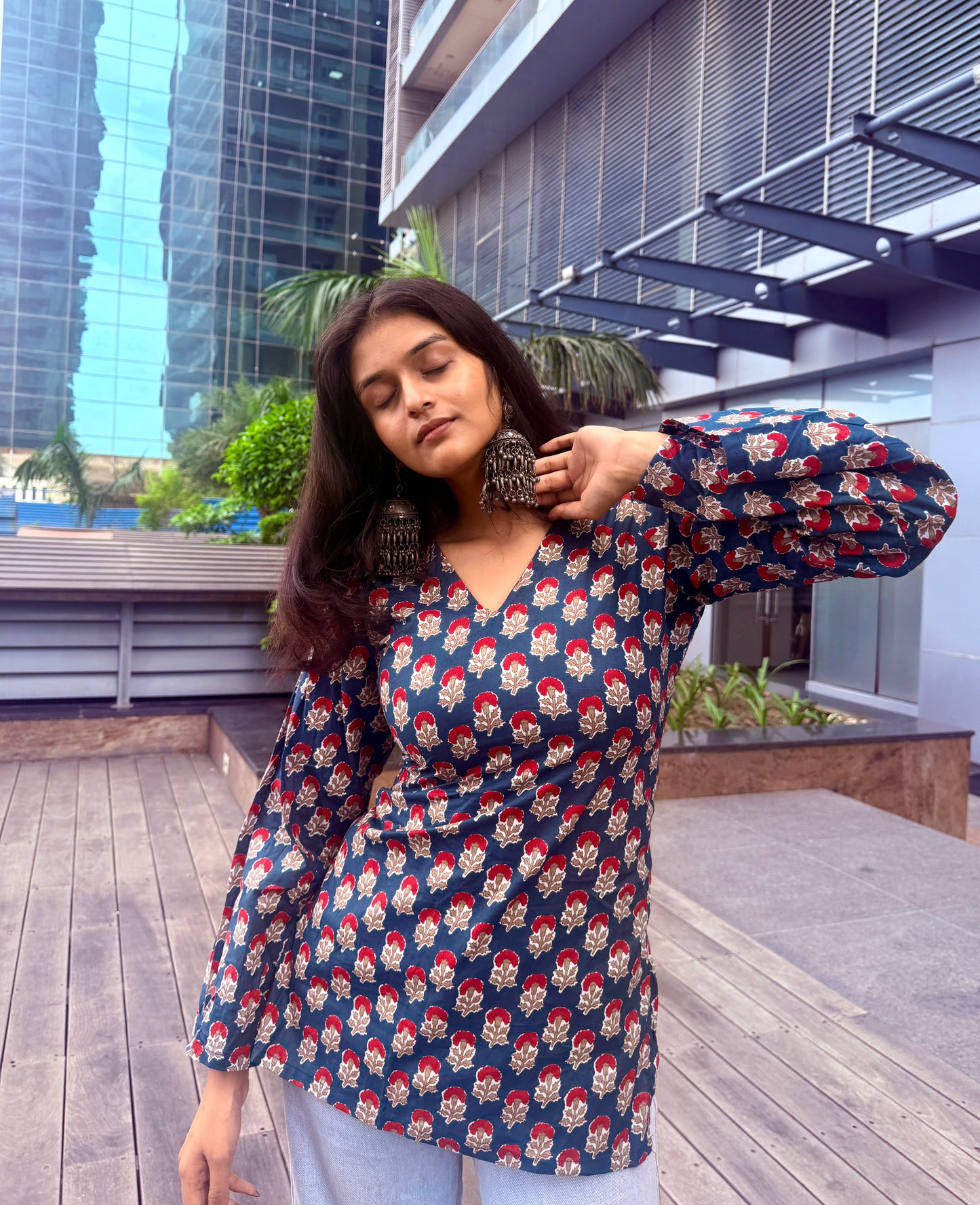 Aria Corset Back Straight Short Kurti