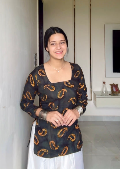 Ruh Corset Back Short Kurti