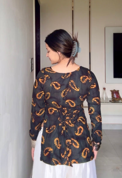 Ruh Corset Back Short Kurti