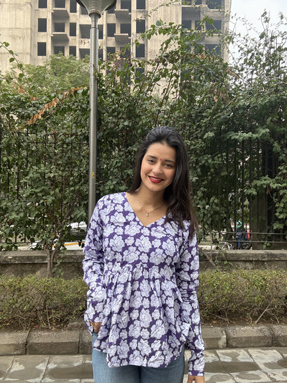 Purple Candy Short Kurti Top