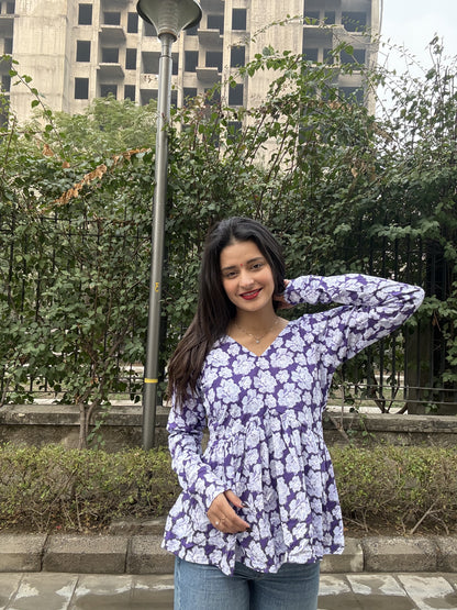 Purple Candy Short Kurti Top