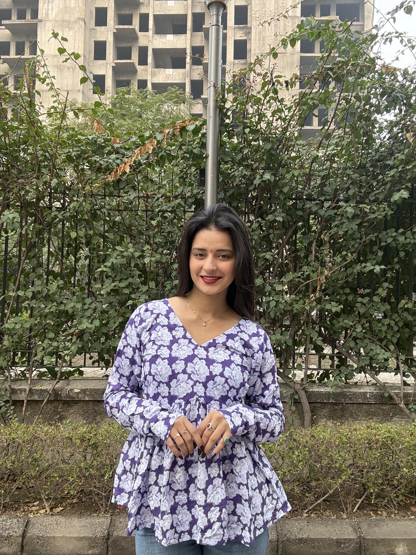 Purple Candy Short Kurti Top